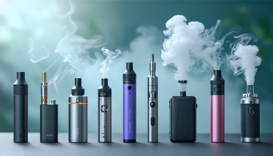 Various types of vaping devices, showcasing their diversity and popularity